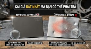 hàng giả có lớp vỏ sần sùi dễ biến dạng