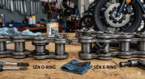 Sên O-ring và sên X-ring