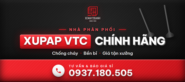 Xemay2banh - Nhà phân phối xupap VTC chính hãng, hotline 0937.180.505